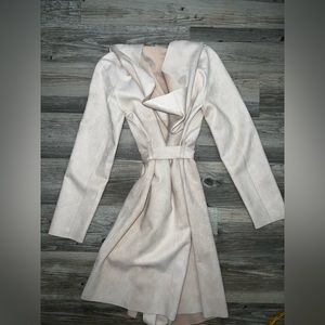 Dusty pink trench coat